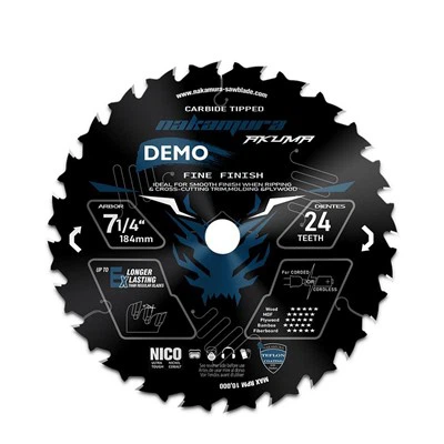 Demo melihat potongan kayu blade